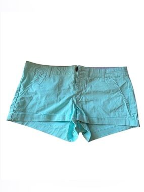 SO Aqua/Turquoise Casual Cotton Blend Shorts